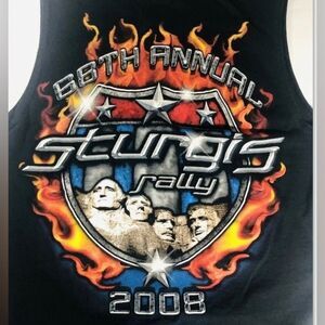 2008 Black Hills Motorcycle Rally, Sturgis,S.D. Mt.Rushmore, Muscle Shirt-Size S